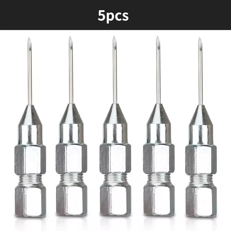 Car Grease Gun Needle Nose Nozzle Adaptor Lubricant Tip Oil Pump Syringe Repair Tool Accessory for Automotive Maintenance
