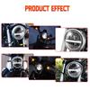 5.75 Inch Motorcycle Led Headlight with Halo Ring White DRL Angel Eye for Dyna Sportster Softail 5 3/4"Headlamp