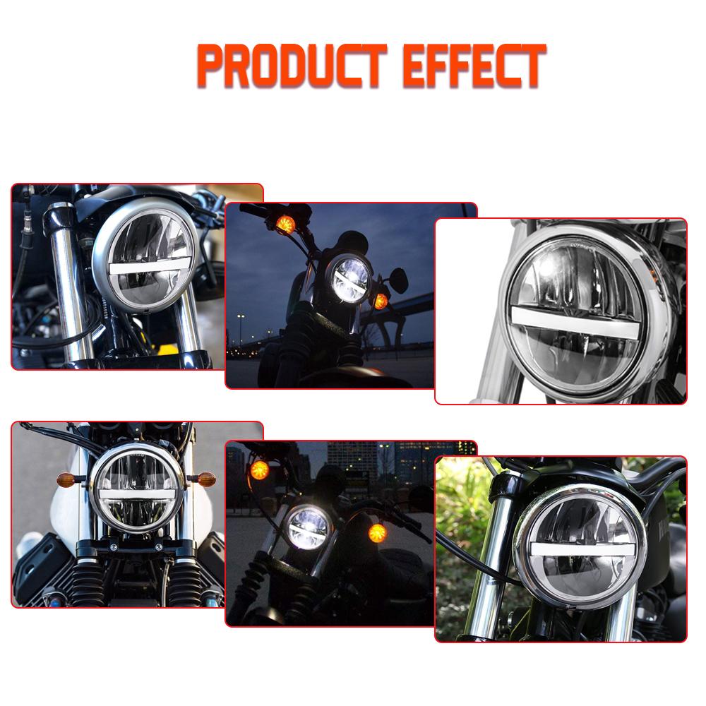 Faro LED 5,75 Pollici Per Harley Davidson - Halo DRL, Impermeabile IP67, Plug & Play - Foto 6