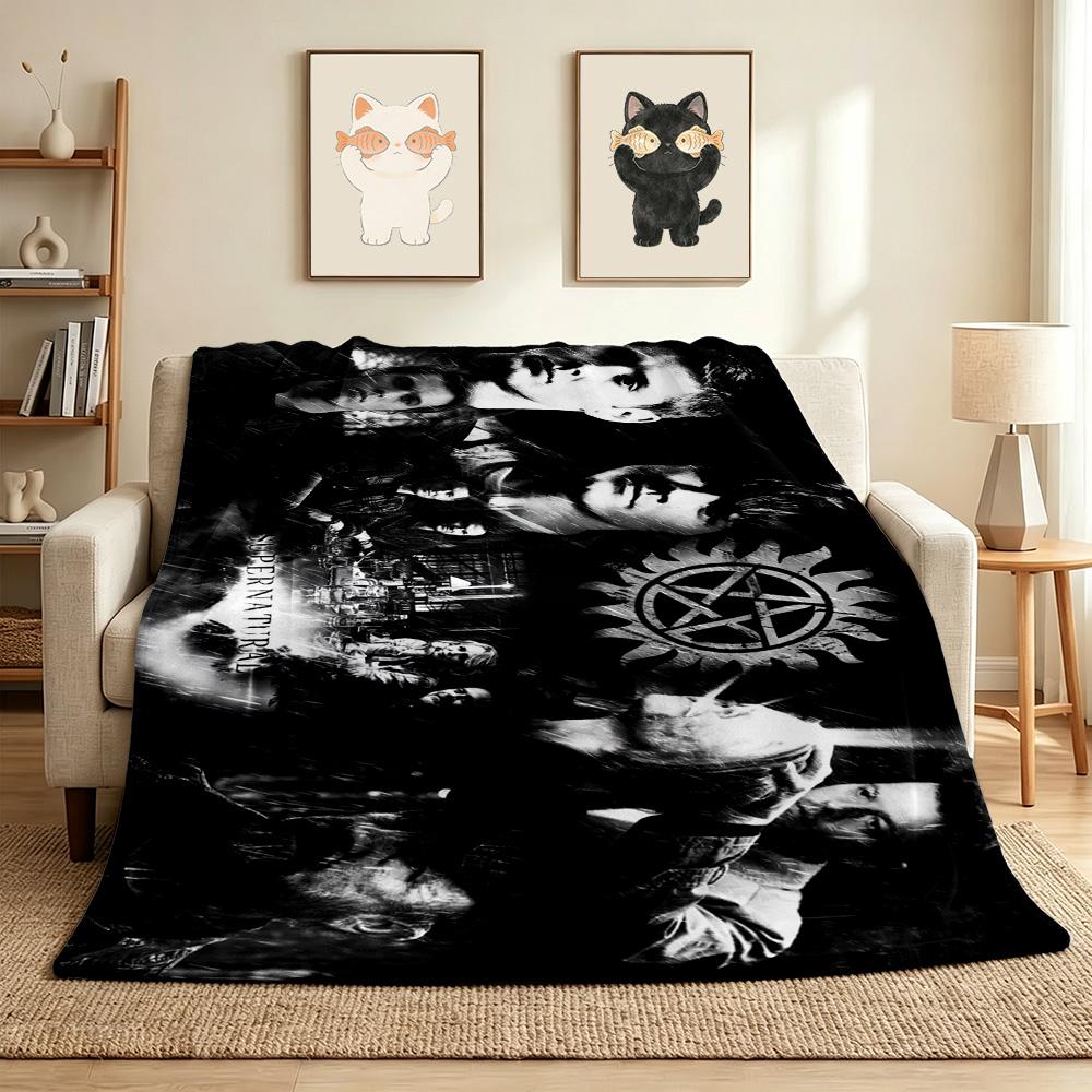 Supernatural Journey Flannel Blanket Throw Blanket Soft Warm Sofa Bed Camping Home Decor Unique Christmas Gift C922100