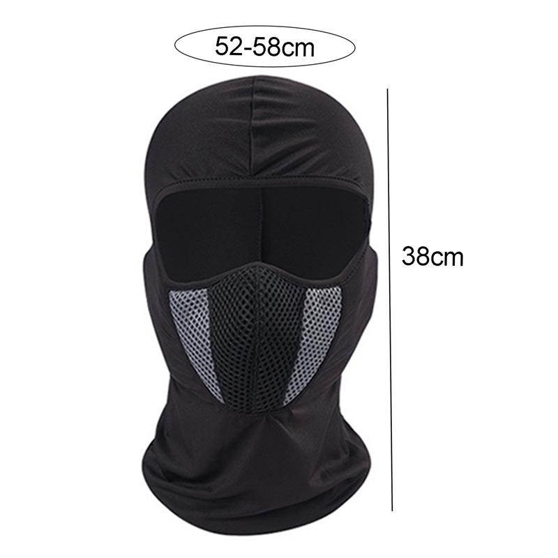 1pc Breathable Balaclava Motorcycle Full Face Mask Motor Cycling Bike Mask Motocross Helmet Cap Moto Riding Neck Face Mask