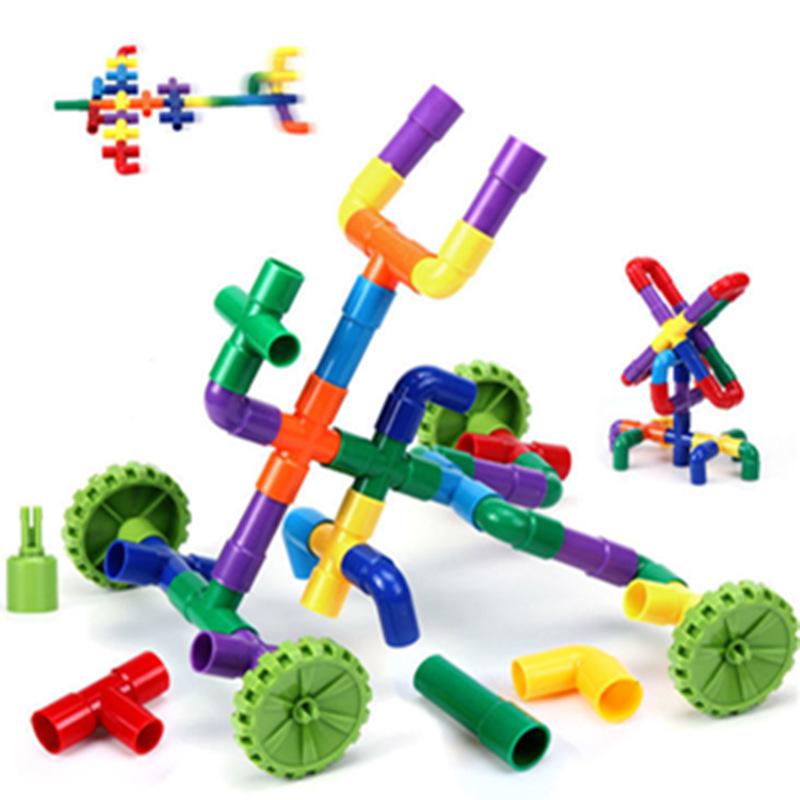 Große Partikel-Pipeline-Bausteine für die pädagogische Entwicklung von Kindern und Puzzlespiele im Kindergarten