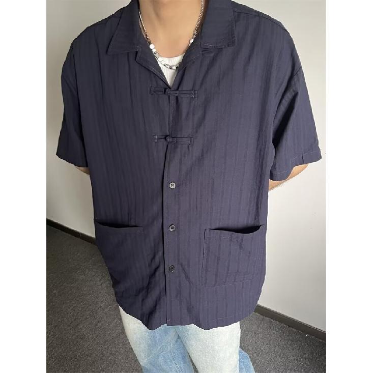 Îmbrăcăminte de vară Cămașă casual retro pentru bărbați Studențească Largă Design de nișă Amuzant Nou Top pentru bărbați pentru purtare în aer liber