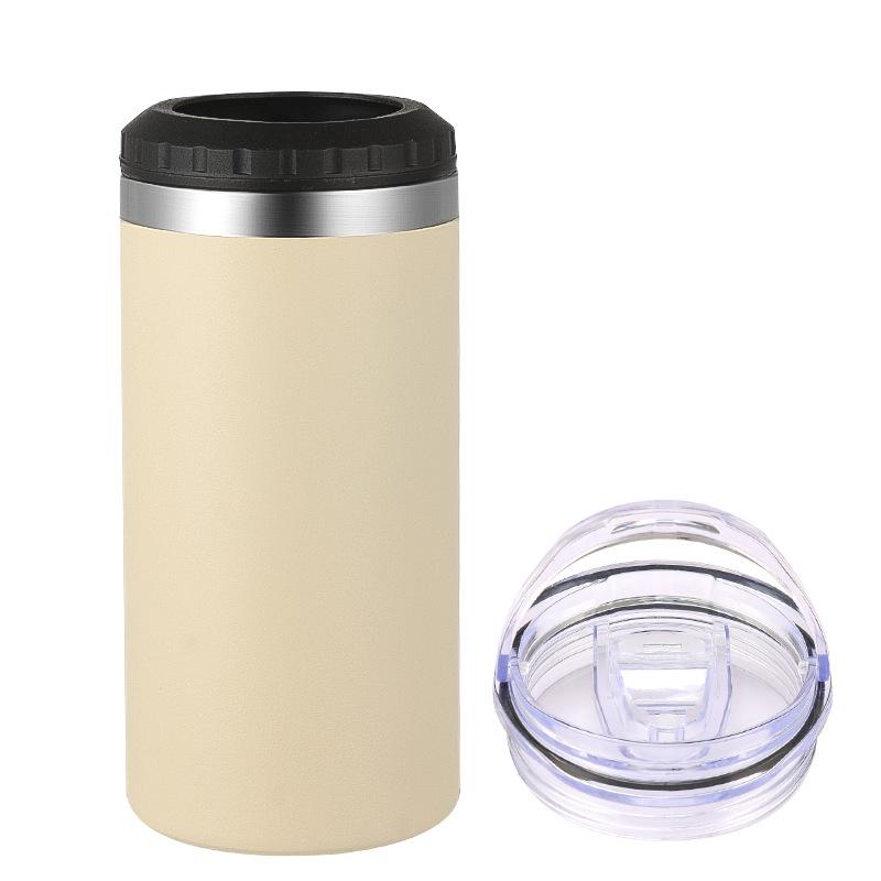 16Oz Cold Insulation Tank 304 Stainless Steel Double Cover Vacuum Spraying Car Cup, Portable Outdoor Beer Cup