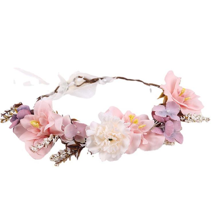 Bohemia Style Floral Crown Party Wedding Head Wreaths Hair Bands Artificial Flower Garland Headband for Festival