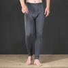 Men Winter Long Johns Great Elasticity Soft Pure Color High Waist Thick Warm Open Crotch Slim Fit Skinny Casual Plus Size Ankle-banded Length
