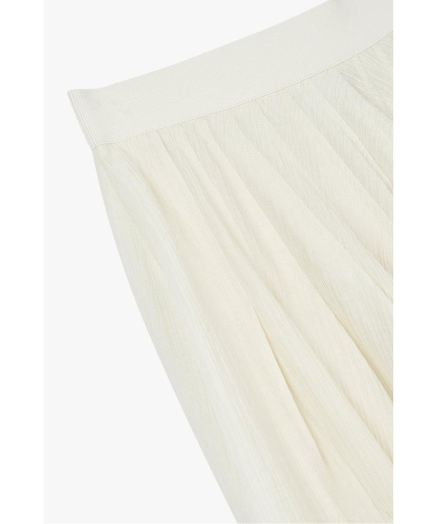 Bobeu Crinkle Ruffle Long Skirt_Ivory_7156235004