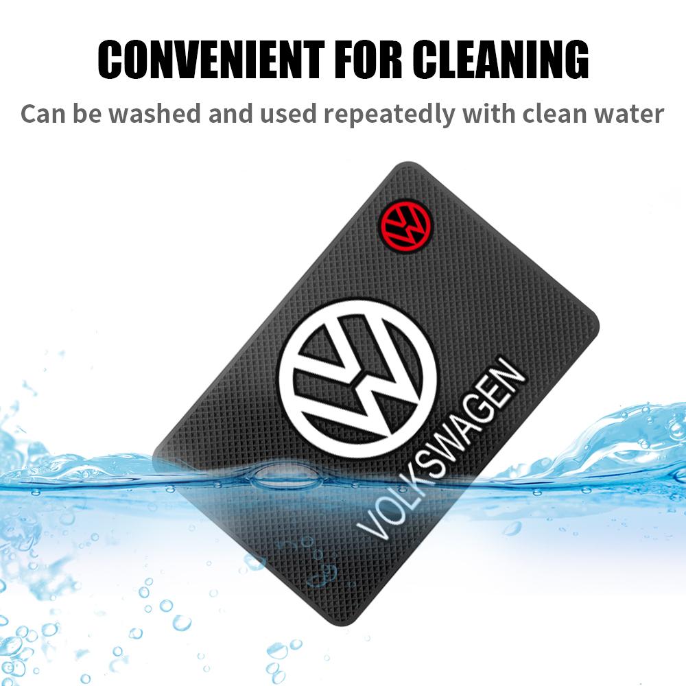 För VOLKSWAGEN VW Bil Instrumentbräda Klibbig Anti-halk PVC-matta Silikonförvaring För Volkswagen VW Golf Polo Beetle CC Passat JettaTou