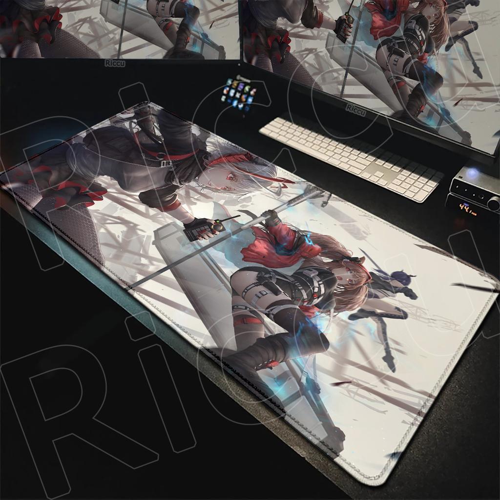 Rutschfeste Gummi-Büro-Laptop-Schreibtischmatten Große Game Arknights Endfield Kawaii-Mädchen Gilberta Mauspads 900x400mm PC-Zubehör