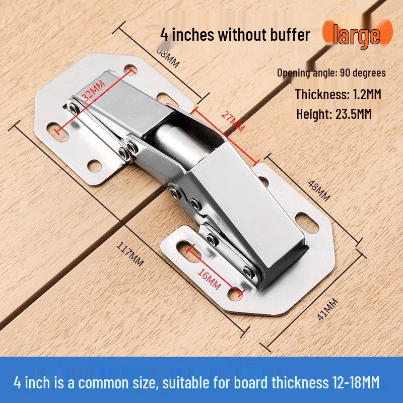 Balamale cu amortizare cu aplicare completă fără găurire, Balamale pliabile pentru dulap de haine și dulap de bucătărie
