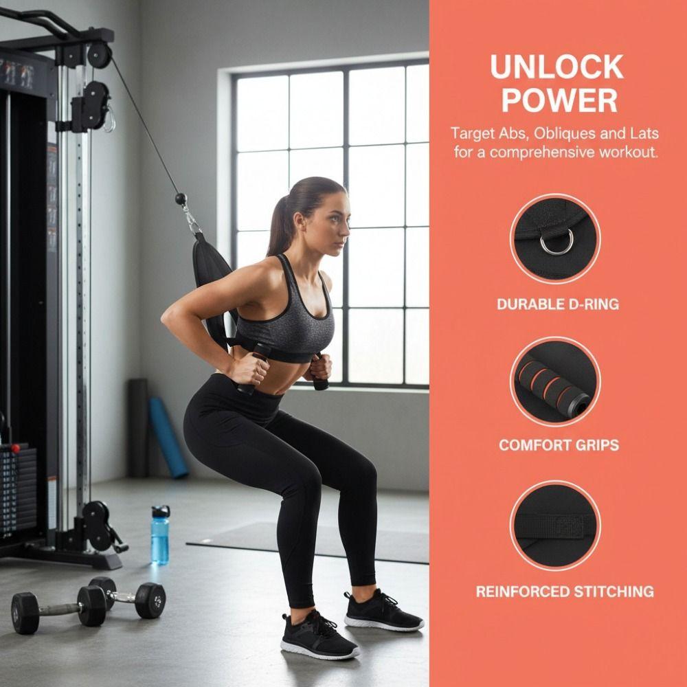 Strong Tension Band Ab Exercise Strap V-Shape Fitness Training Strap  Barbell Equipment