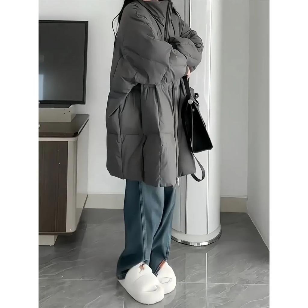 Women Winter Cotton Padded Jacket Warm Thick Long Parka Coat Korean Women Loose Lapel Winter Outwear Women Cotton Coat