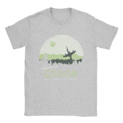 Welcome To Endor T Shirts Men's Pure Cotton Novelty T-Shirts Crewneck Visit Tatooine Tee Shirt Short Sleeve Clothes Printing#Color