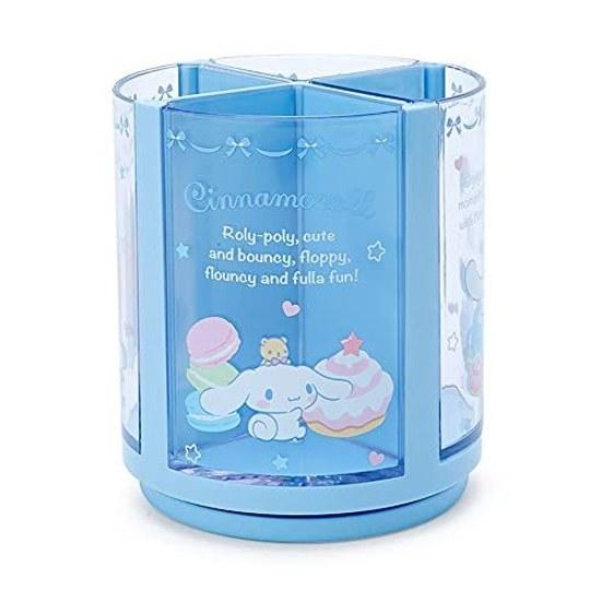 Sanrio Pen Stand Blue Sax Plastic Cinnamoroll 360-Degree Rotating Holder Cosmetics Makeup Brushes Tulle Pet Character 213161