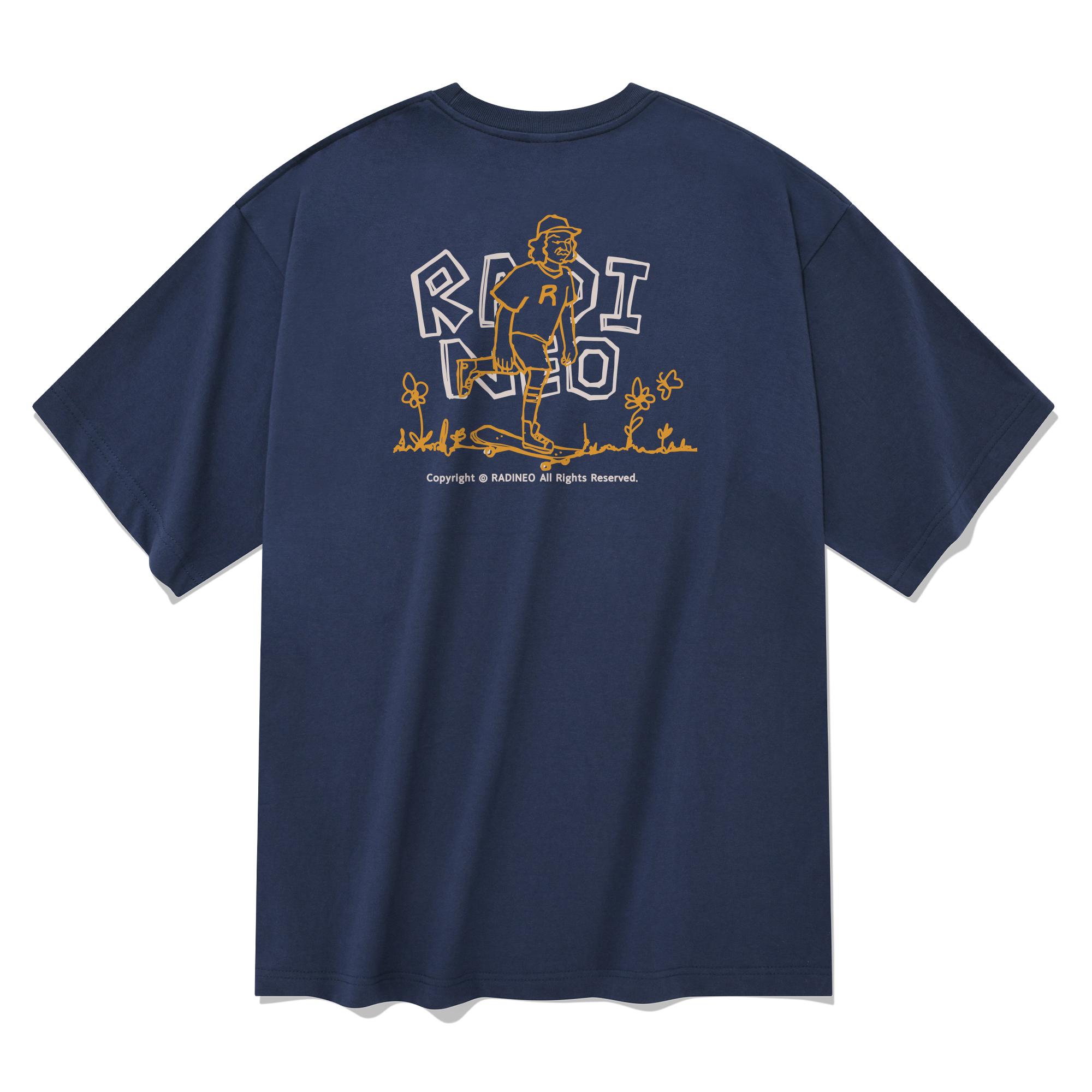 Radineo Young Board Short Sleeve T-Shirt Navy L
