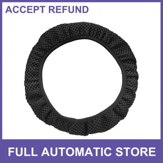 

ONE Breathable Steering Wheel Cover Trim Wheel Protector Black Universal