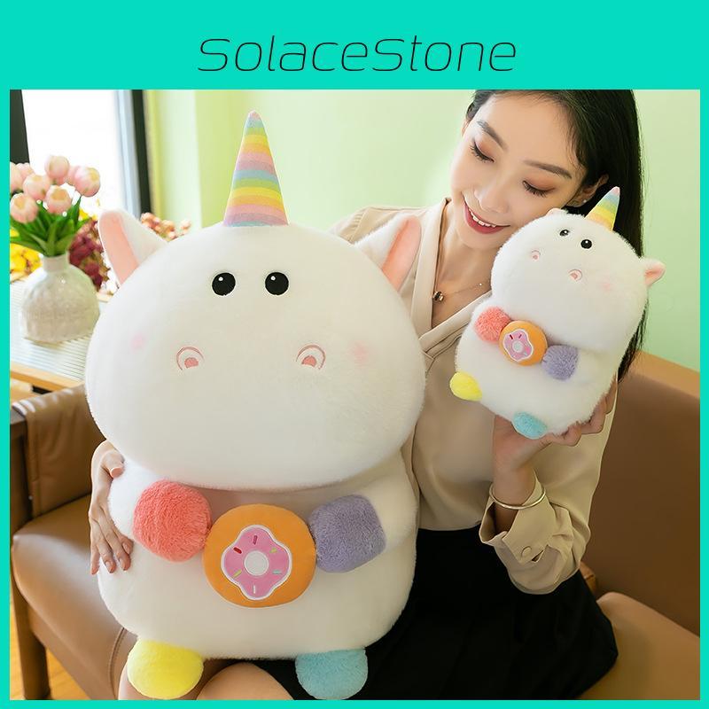 Adorable White Unicorn Plush Doll With Romantic Charm Perfect For Gifts And Home Decor