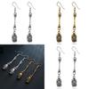 Skeleton Skull Metal Earrings With Electroplated Art For Halloween Cosplay And Vintage Jewelry