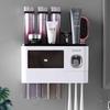 Wall-Mounted Toothbrush Holder with Automatic Toothpaste Dispenser