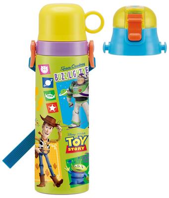 Skater Stainless Steel Water Bottle with Toy Story 20 Disney 570ml Kids' 2-Way Cup, Design, (SKDC6)