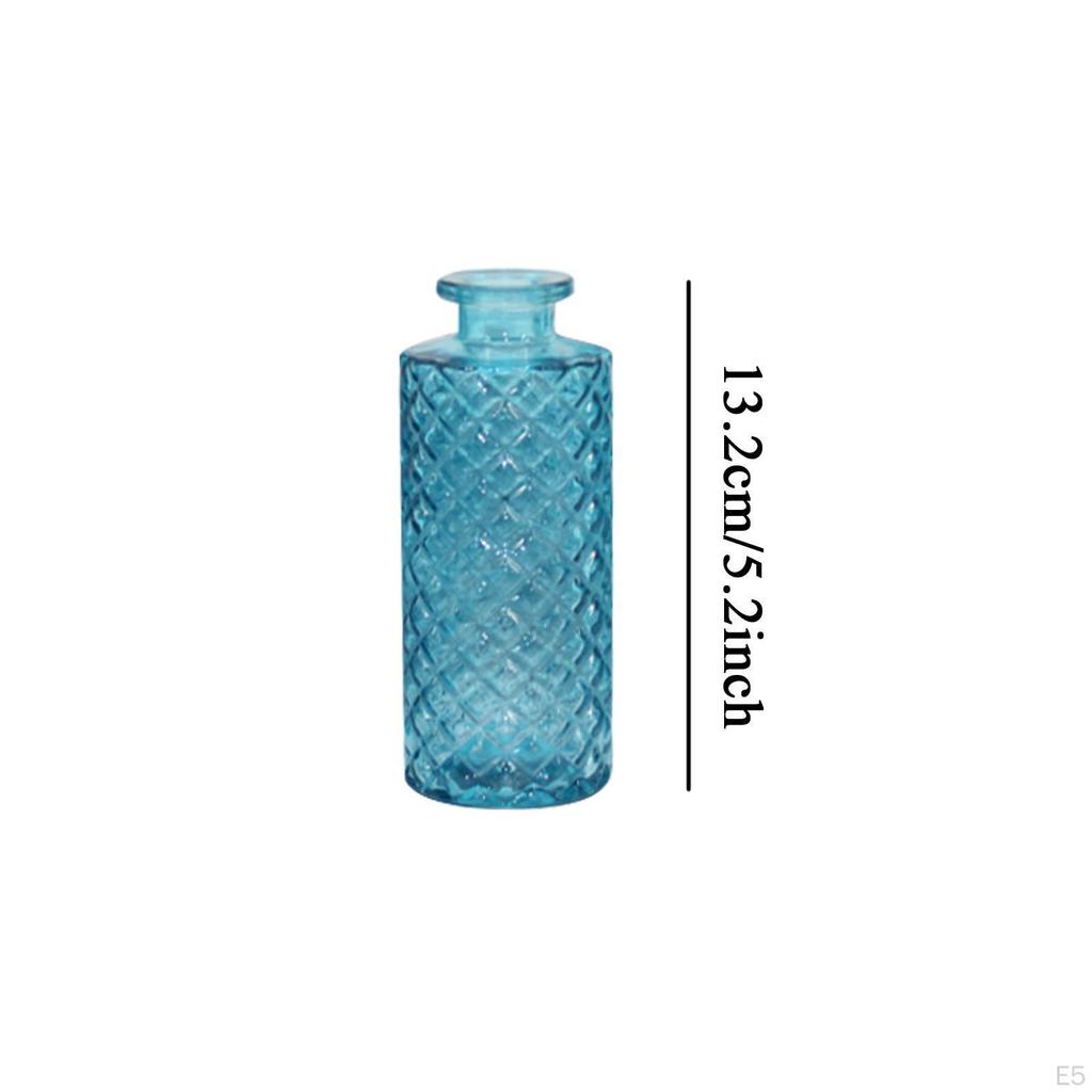 6 Glass Vases for Flowers, Mini Containers Arrangements, Table Decoration Interiors