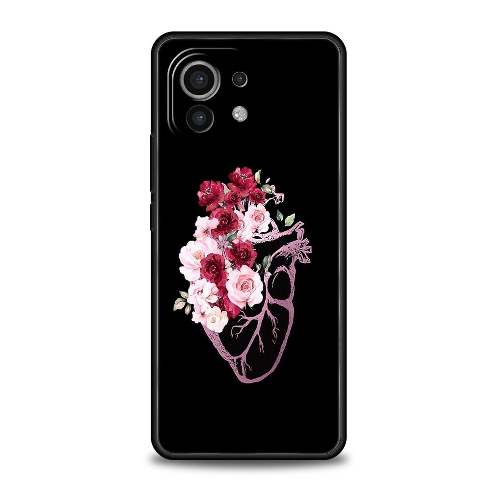 Phone Case For Xiaomi Mi 15 14 14T 13T 12T Pro 12 13 11 Lite 5G 11T X6 X5 Pro Soft TPU Cover Cardiovascular model Heart Medical