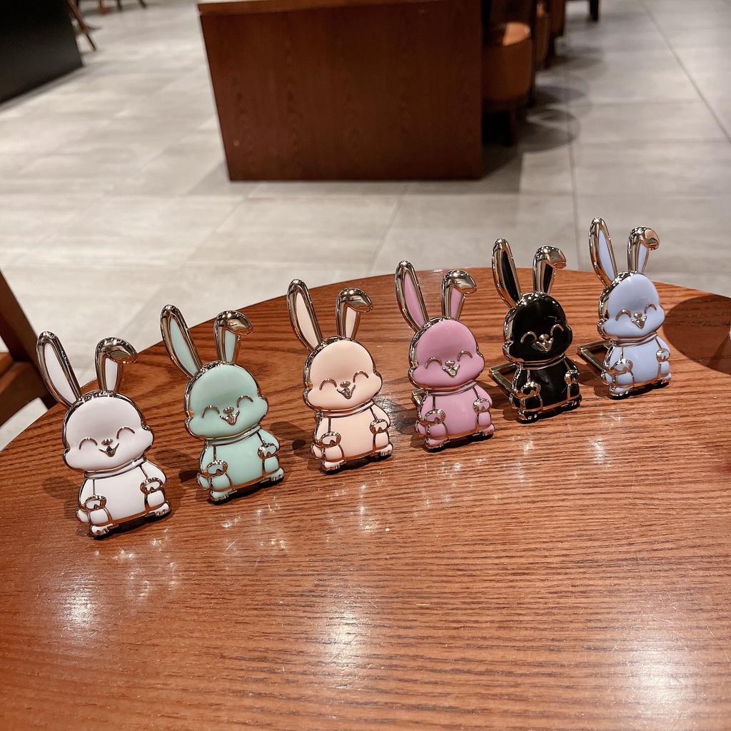 1PCS Funny Rabbit Cell Phone Ring Holder Stand Metal Finger Ring Phone Bracket Smartphone Accessories For All Mobile Phones