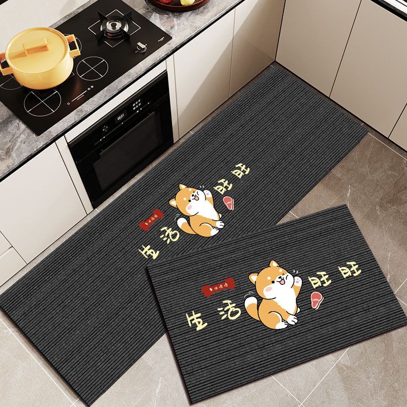 

Super Absorbent Kitchen Mat Non-slip Kitchen Rug Elliptical/Elongated Washable Comfortable Carpet for Kitchen Bathroom 40X60CM