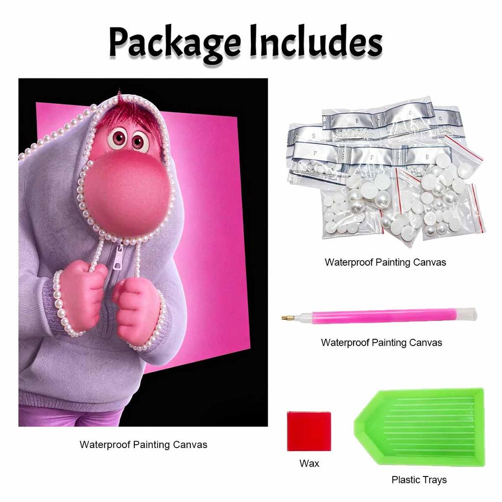 Disney Inside Out Pearl Art Kit Gaga Creative Pearl-Style Art Painting 5D DIY Pearl Embroidery Mosaic Cross-Stitch Kit for Home Decor