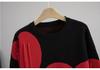 Cross Love Tassel Knitwear: Stylish Autumn/Spring European-American Patchwork Round Neck Pullover