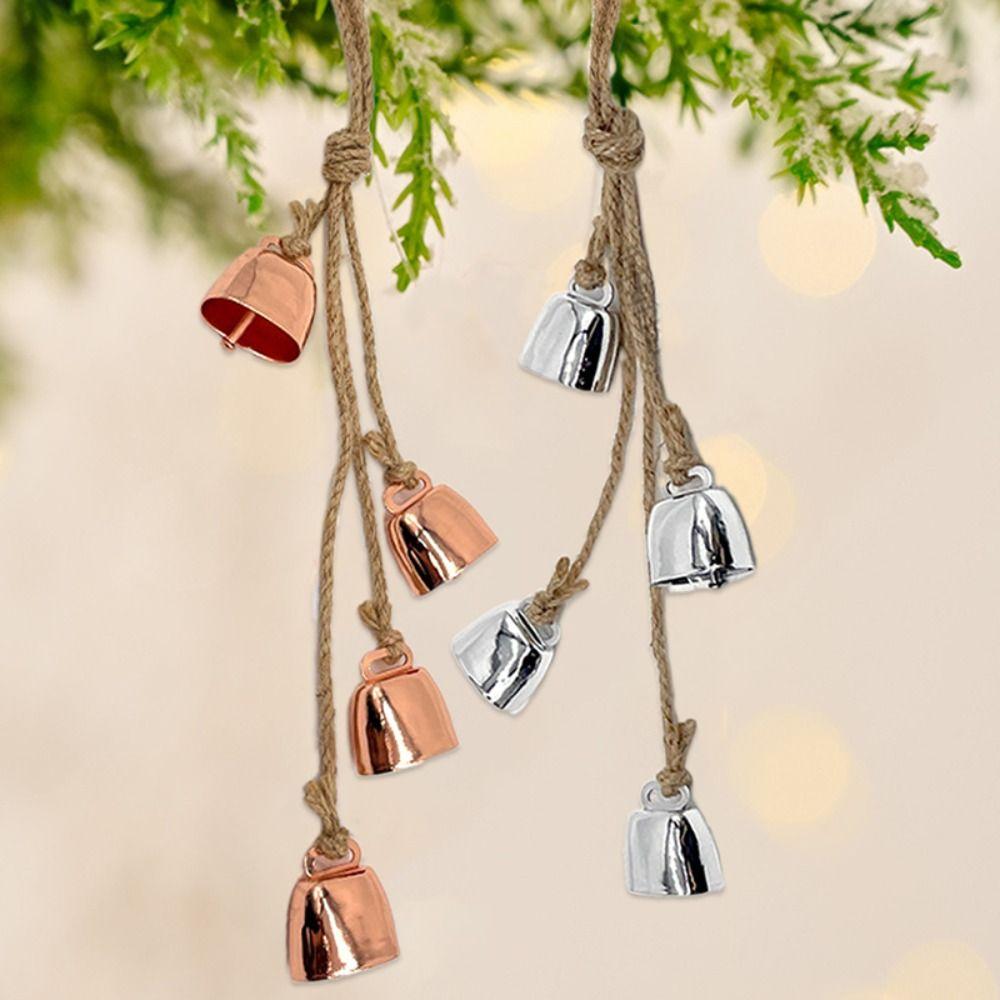 

4шт ретро подвесной коровий колокольчик гирлянда ручной работы колокольчики ветра винтажные колокольчики гирлянда рождественская елка