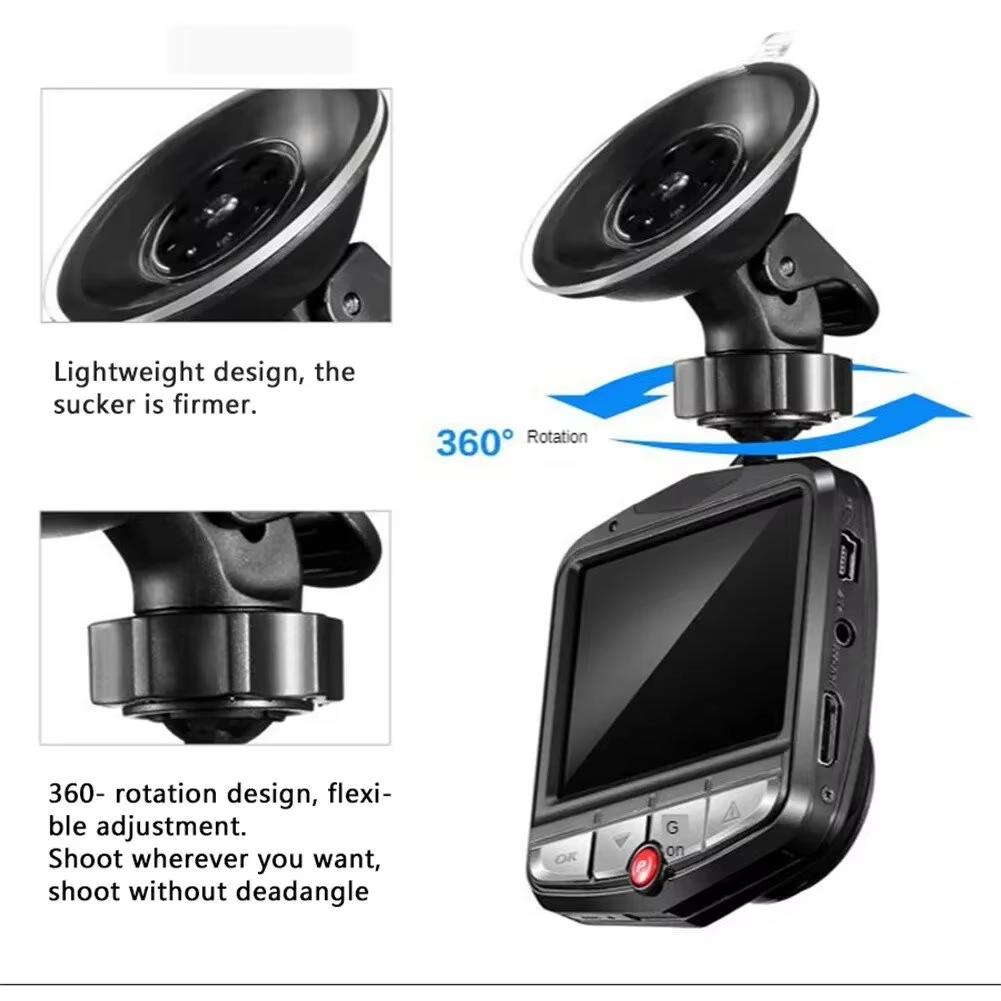 HD 1080P Dash Cam, Car DVR Camera Recorder with Night Vision, G-Sensor, Loop Recording, Parking Monitor, Wide Angle Lens for Veh