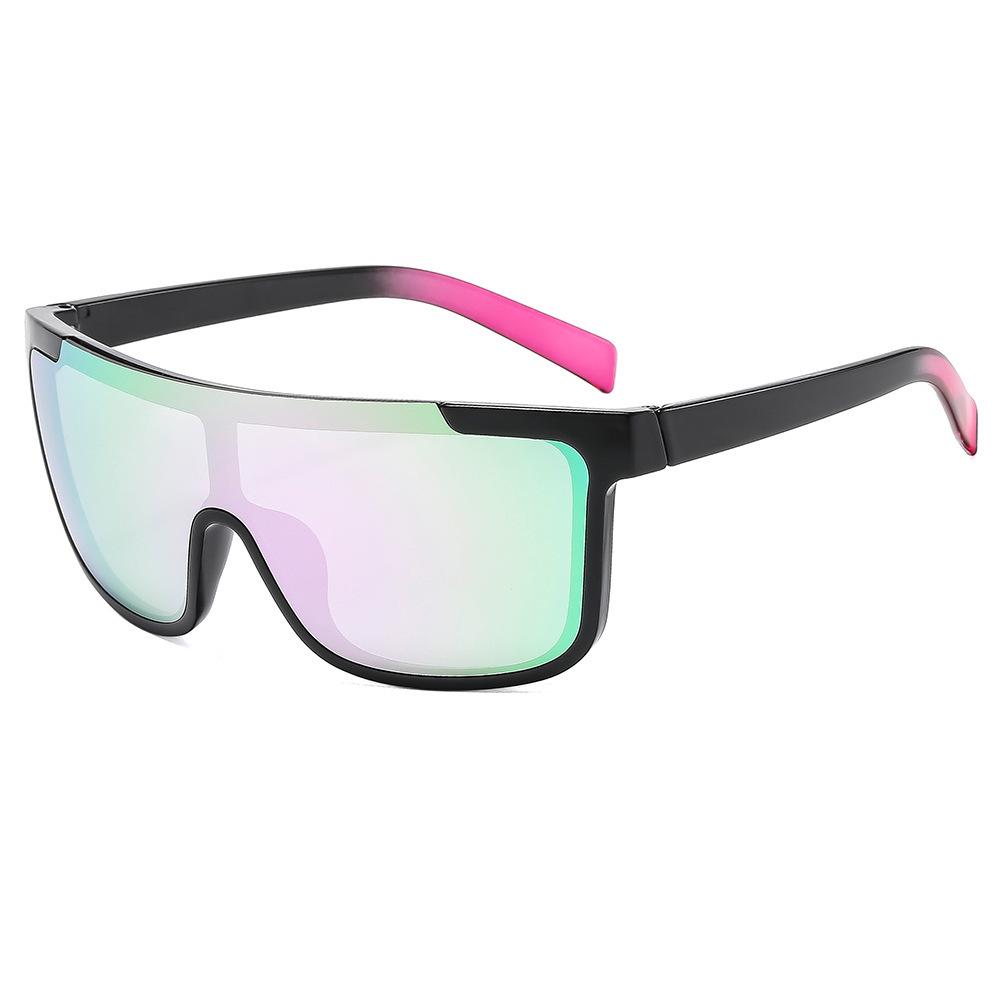 New Luxury Gradient Color Sports Wrap Around  Women Sunglasses Large One Piece Sports Glasses Men Hiking Sun Glasses Uv400