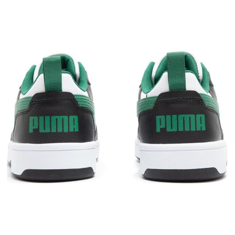 New PUMA Rebound V6 Low 'White Black Green' 392328-23