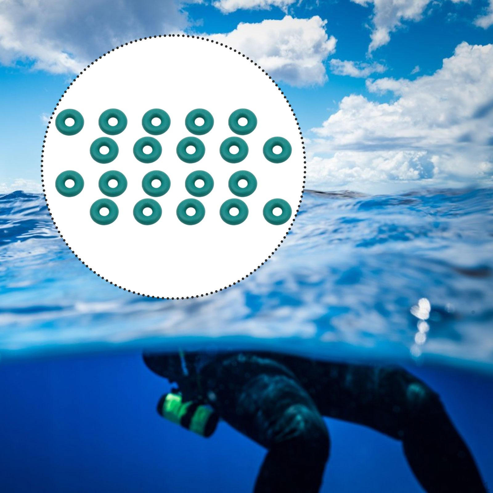 

Комплект из 20 колец для подводного плавания, шланги для подводного плавания, детали для тяжелых условий эксплуатации, уплотнения, резина, уплотнительные прокладки, шайбы для зелёный