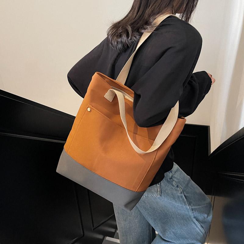 Canvas Large Capacity Tote Bag Student Shoulder Bag Women's Crossbody Bag