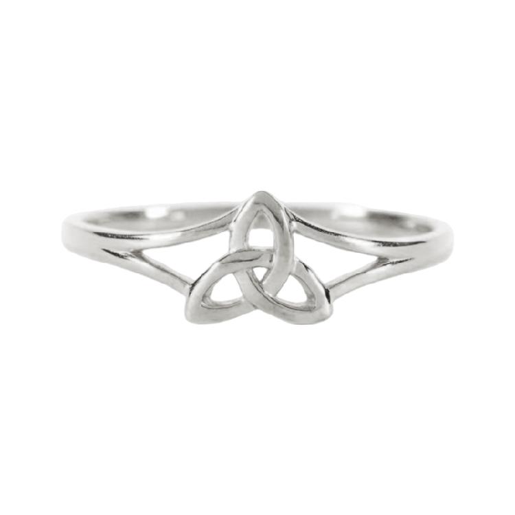

Dainty Adjustable Ring with Geometric Patterns for Trendy Look Triquetra Pattern Charm Ring Finger Accessories for Women
