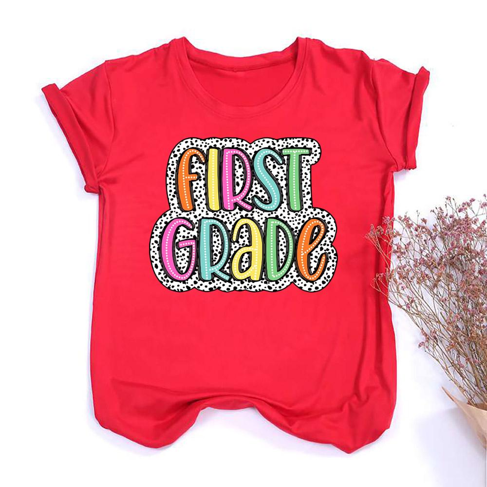 First Grade Teachers T Shirt Teachers Day Appreciation Gift Summer Casual Round Neck Top Back To School Shirt Gift for Teacher