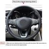 Black PU Faux Leather Steering Wheel Cover for Mercedes Benz C180 C200 C260 C300 B200 E200 E300 CLS260 CLS300 GLC260 GLC300 A180