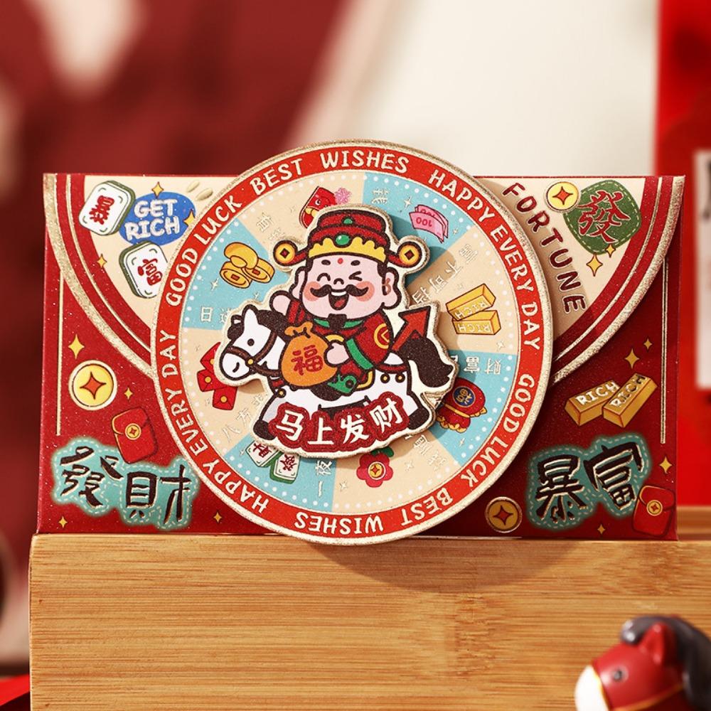 Paper 2026 Horse Year Red Envelope Cartoon Design New Year Money Envelope  Kids Gifting