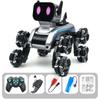 Eight Wheeled RC AI Robot Silver Remote Control Toy Dog Remote Control Robot  Children's Gift