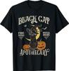 Retro Scary Halloween Costume Black Cat Salem Apothecary T-Shirt