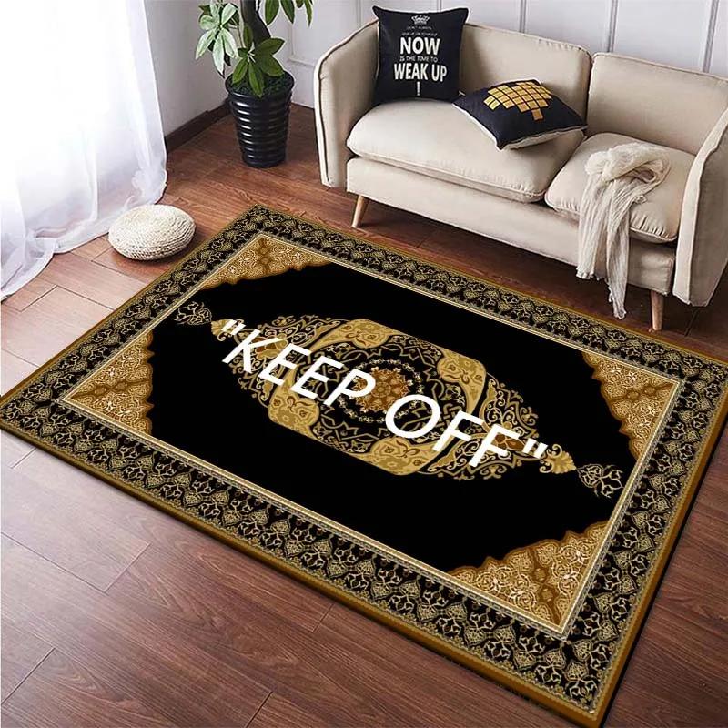 “keep Off' Carpet Luxury Decor Rugs Living Room Home Leisure Area Anti-slip Rug Bedside Soft Foot Mats Indoor Extrance Doormat