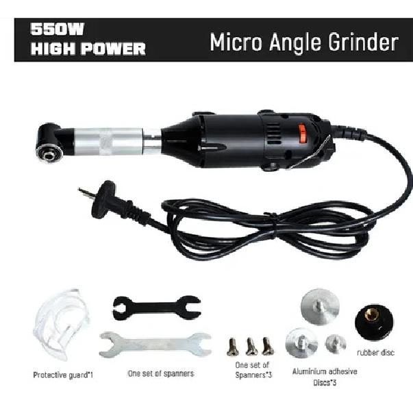 550W 90 Degree Micro Angle Grinder Electric Die Grinder Tile Seam Cleaning Machine Polishing Engraving Tool