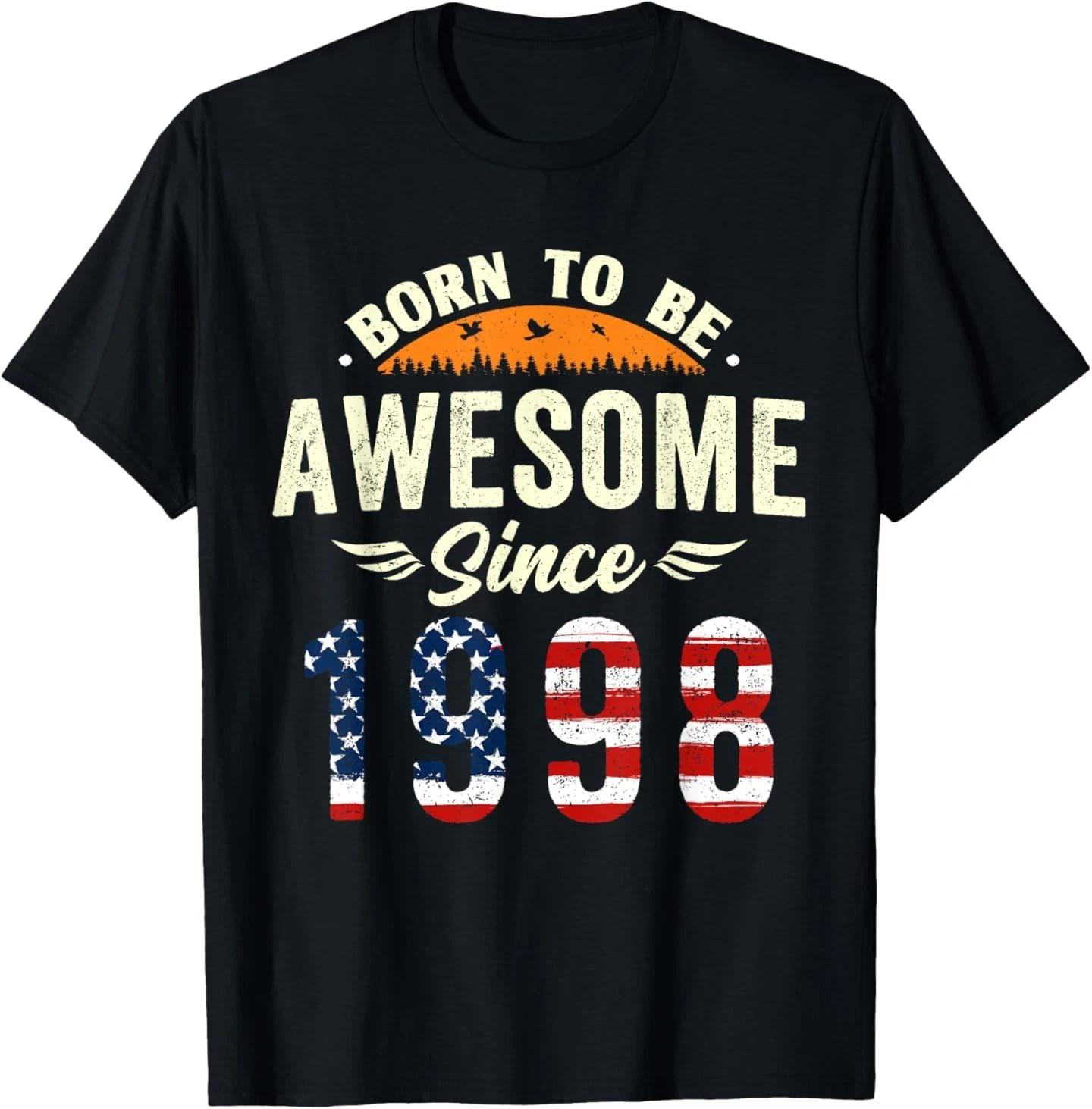 Vintage 1998 Birthday for Men Women 28 Years Old Graphic T-Shirt L