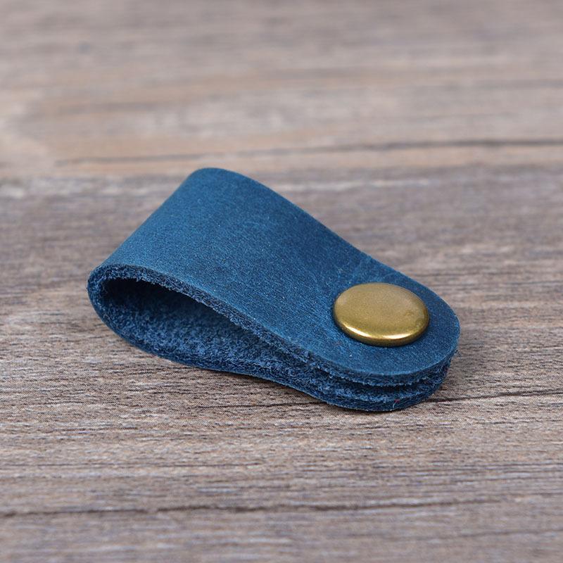 Earphone Wire Organizer Genuine Leather Cable Winder Holder Cord Data Line Plug Bobbin Winder Clip Wrap Wirding Thread Tool