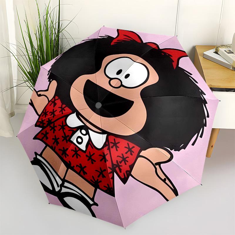 

Mafalda, Cartoon Automatic Opening and Closing, 8 rib Structure Portable Umbrella, Suitable for Men and Women in All Seasons Perfect Gift f