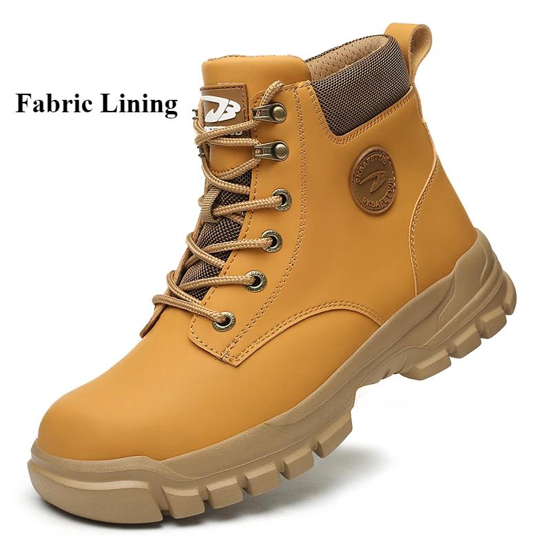 Nové módní zimní sametové pracovní bezpečnostní boty pro muže, odolné proti nehtům, nezničitelné, voděodolné, ocelové špičky pánské tenisky