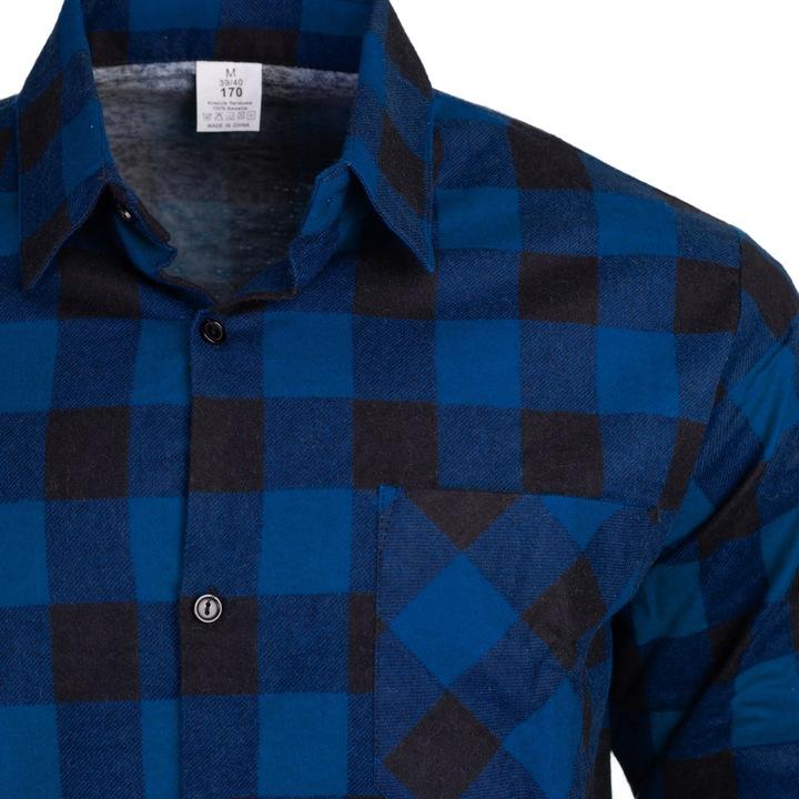 Koszula Flanelowa Casual W Krate Męska 100% Bawełna R. Xl