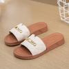 Fashion Women Sandals Summer One word slippers Non-Slip Womens Flat Slippers Size is too Small it is Recommended to Buy One Size Larger